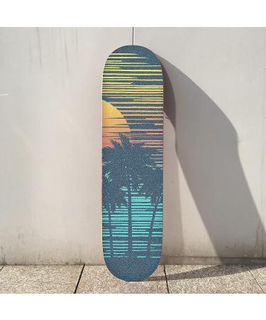 Biekaya Beach Palm Trees Skateboard Grip Tape 33 x 9 | Anti-Skid Sandpaper for Longboards | Easy Apply Bubble-Free Griptape - Buy Online on GoSupps.com