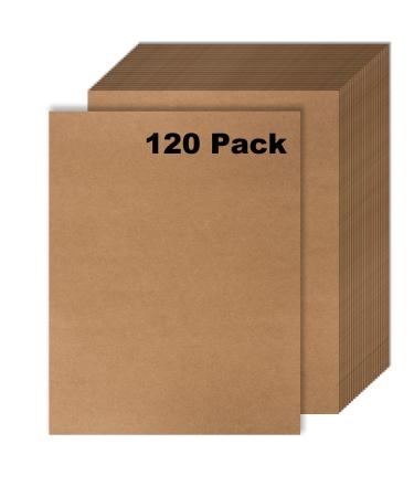 120 Pack Kraft Paper - Brown Stationery Paper- Brown Craft Paper for Arts and Craft, Drawing, D.I.Y. Projects - Letter Size Kraft Paper - Laser & Inkjet Printer Compatible - 8.5 x 11 Inches
