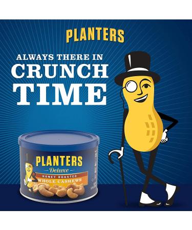 Planters Honey Roasted Whole Cashews - 8.25oz Canister | Sweet & Crunchy Snack - Buy Online on GoSupps.com