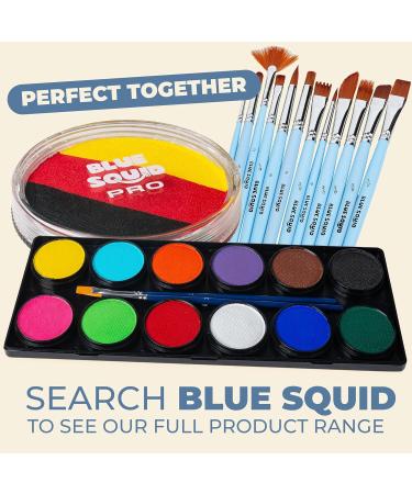 Blue Squid Pro Face & Body Paint - Black Red Yellow Split (30g) | Ideal for Adults Kids Carnival & SFX - Buy Online on GoSupps.com