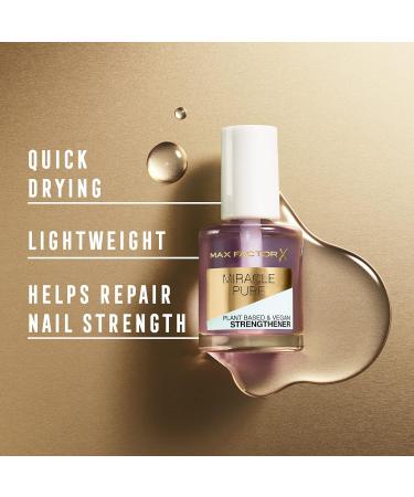 Max Factor Miracle Pure Nail Care Vegan Strengthener 12ml | Nail Growth Treatment - Buy Online on GoSupps.com