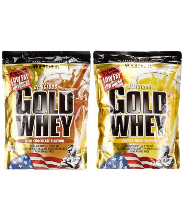 Weider Gold Whey Bag 2-Pack Mix Chocolate/Vanilla 2 x 500 g (1 x 1 kg)