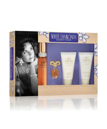 WHITE DIAMONDS by Elizabeth Taylor 4 Piece Gift Set with 1.7 EDT SPRAY for Women 1.7 Fl Oz (Pack of 4) - Buy Online on GoSupps.com