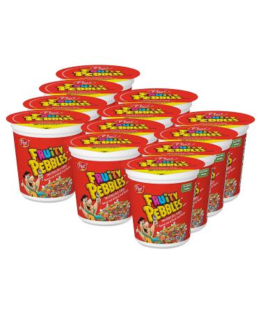 Post Fruity PEBBLES Breakfast Cereal Portable Individual Cereal Cups To Go Gluten Free Cereal 2.0-Ounce (Pack of 12) (PP-GRCE33476) - Buy Online on GoSupps.com