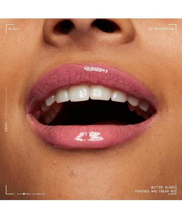 NYX Butter Gloss Peaches & Cream - Non-Sticky Lip Gloss, Pink Coral Shade - 0.27 Fl Oz - Buy Online on GoSupps.com