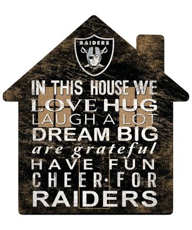Fan Creations NFL Las Vegas Raiders Unisex Oakland Raiders House Sign, Team Color, 12 inch (N0880-OAK)