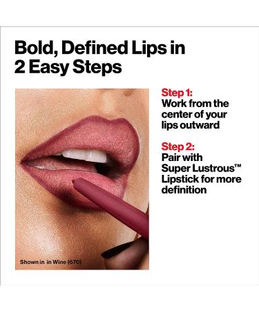 Revlon Colorstay Lip Liner in 660 Mauve - Longwear Rich Color with Built-in Sharpener - Buy Online on GoSupps.com