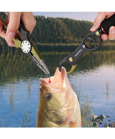 Swiss+Tech Fishing Tool Kit: Fish Gripper, Pliers, Scissors, Knife & Lanyard - Ultimate Fishing Gear Set for Anglers - Buy Online on GoSupps.com