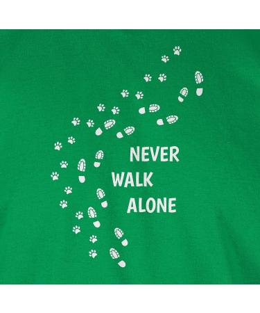 Shirtracer Women's Shirt - Never Walk Alone Paw Prints Gift for Dog Owners - Green XL - Buy Online on GoSupps.com