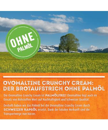 Ovomaltine Crunchy Cream - Cr me tartiner au chocolat croustillant sans huile de palme - tartiner doux avec des morceaux croustillants d'Ovomaltine - fabriqu en Suisse (1 x 380 g) Crunchy Cr me 380 g - Buy Online on GoSupps.com