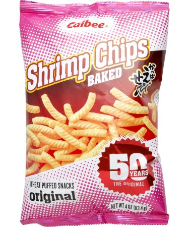 Calbee Shrimp Chips Original, 4 oz (Pack of 3) Original 4 Ounce (Pack of 3)