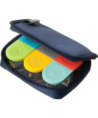 Sagely Navy Weekend Travel Medicine Pouch - Portable Pill Bag for 3 Smart XL Weekly Organizer Pods | International Shipping Available - Buy Online on GoSupps.com