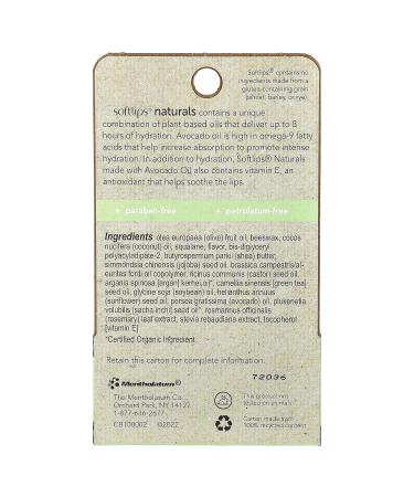 Naturals Lip Balm with Avocado Oil - 2 Pack - Buy Online on GoSupps.com