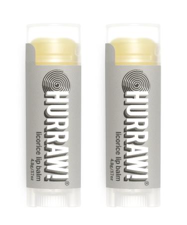 Hurraw! Licorice Lip Balm 2 Pack: Organic Certified Vegan Cruelty and Gluten Free. Non-GMO 100% Natural Ingredients. Bee Shea Soy and Palm Free. Made in USA 2 Count (Pack of 1)