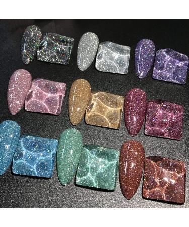 goforwealth Reflective Glitter Polish Soak Diamond UV Gel Nail LongLasting Gel Nail Polish Lacquer Shiny Brightly 06 - Buy Online on GoSupps.com