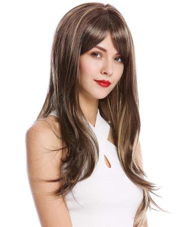 WIG ME UP - GFW2274-8H124 wig women's wig long straight bangs brown blonde highlights