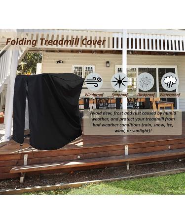 MaWGcowerd Folding Treadmill Cover - Dustproof & Waterproof Oxford Cloth Sunscreen Cover (Black) - Buy Online on GoSupps.com