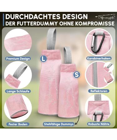 Ostfriesenpfoten Durable Dog Food Bag Enno - Washable No Metal Eyelets Old Pink Size S | Perfect for All Breeds | Includes Agility Training eBook - Buy Online on GoSupps.com