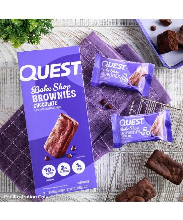 Quest Nutrition Bake Shop Chocolate Brownies 10g Protein 2g Net Carbs 1g Sugar Protein Snack 10 Count 1 Count (Pack of 10) - Buy Online on GoSupps.com