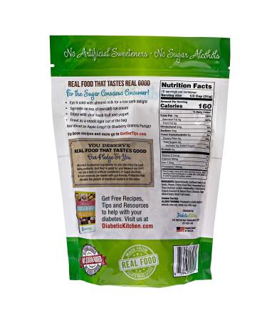 Diabetic Kitchen Cinnamon Pecan Granola Cereal | 11 oz Low Sugar Snack - Buy Online on GoSupps.com