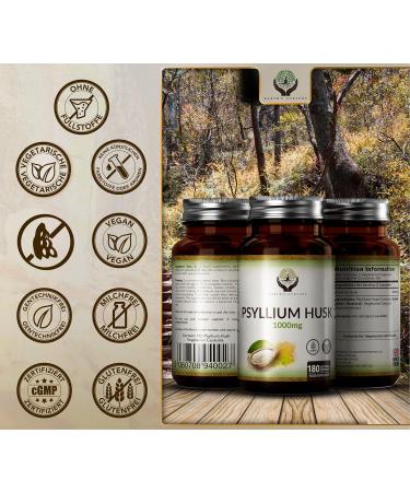 En Psyllium Peel Capsules | 180 Vegan Tablets | Ground Flea Seeds | 1000mg Psyllium Husk Fiber | Gluten & Dairy Free Supplement - Buy Online on GoSupps.com