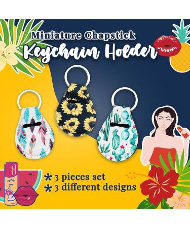 Shop 3-Piece Mini Lip Balm Keychain Holder | Perfect for Chapstick Carmex & More - Ideal for Travel & Bulk Use - Buy Online on GoSupps.com