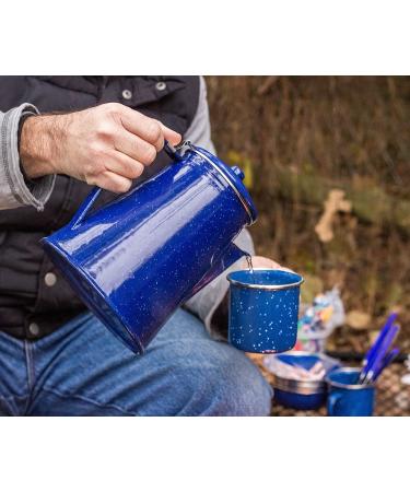 Stansport Blue Enamel Percolator Mugs - Durable Camping Coffee Cups - Buy Online on GoSupps.com