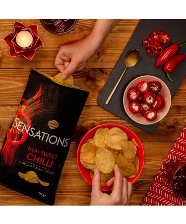 Sensations Thai Sweet Chilli Crisps 150g - Irresistible Sweet Chilli Flavor | 1 Pack - Buy Online on GoSupps.com