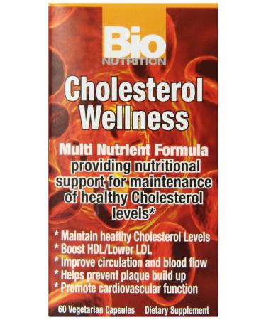 Bio Nutrition Cholesterol Wellness Vegi-Caps, 60 Count 60 Count (Pack of 1)
