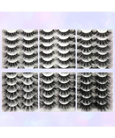 Newcally Fluffy Wispy 20MM 5D Volume Fake Eyelashes - 6 Styles - 30 Pairs Bulk Pack - Buy Online on GoSupps.com