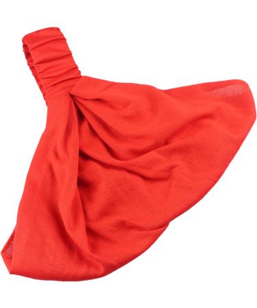 Headwrap Headband Elasticated Head Wrap Cotton In Many Colours Stretchy 3 In 1 Red