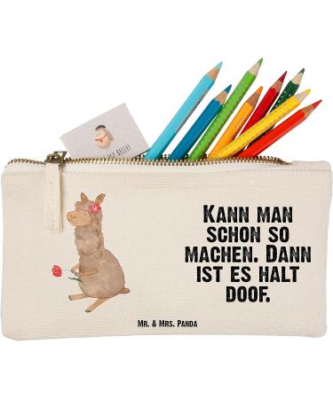 Mr. & Mrs. Panda Small Alpaca Flower Makeup Bag Perfect Gift for Alpaca Lovers | XXL Cosmetic Case for Cosmetics & Jokes - Buy Online on GoSupps.com