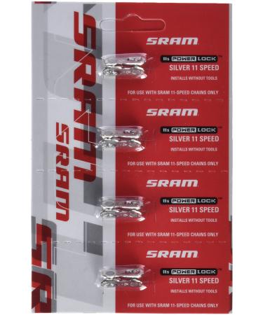 SRAM PowerLock Chain Connector 11-speed Silver Pack of 4 1 Silver