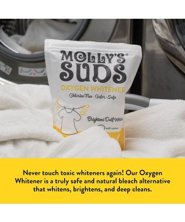 Molly's Suds 2-in-1 Original Laundry Powder with Oxygen Brightener Boost | Natural Laundry Detergent & Stain Remover | Peppermint with Hint of Lemon