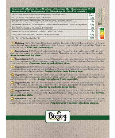 Buy Biojoy Organic Peeled Sunflower Seeds 1.5 kg - Raw & Unsalted | Premium Quality Superfood for International Shipping - Buy Online on GoSupps.com