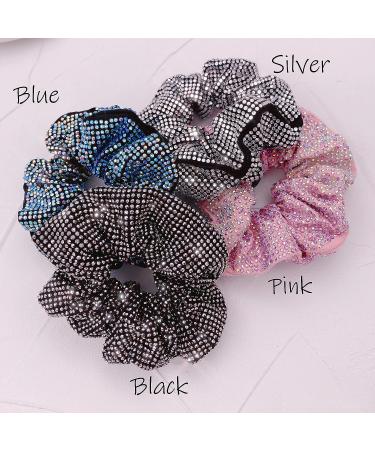 Sparkly Pink Crystal Scrunchie - Stylish Hair Tie for Women - Buy Online on GoSupps.com