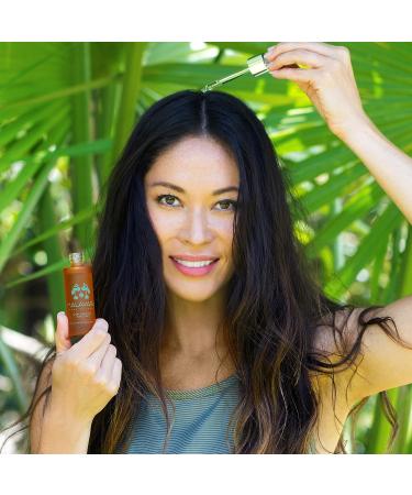 MALAVARA Ultra Luxuriant Hair Elixir - 100% Natural Vegan 30ml - Hair and Scalp Treatment with Basil Root, Amla, Brahmi, and Bhringraj for Dry and Damaged Hair - Coconut, Almond, Moringa Blend - Buy Online on GoSupps.com
