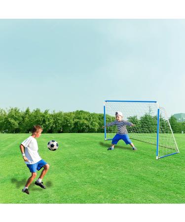 Anivia 4' x 6' Metal Frame Soccer Goal for Kids - Foldable Portable Design - Blue - Buy Online on GoSupps.com