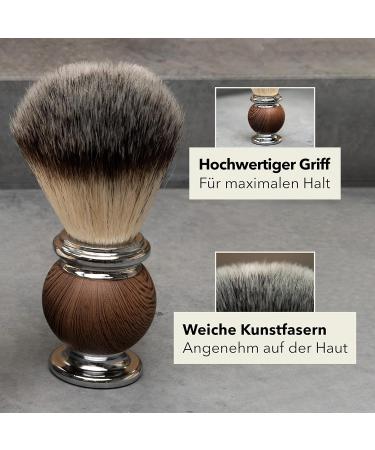 St rtebekker Premium Vegan Shaving Brush - Luxurious Roof Hair Imitation for Perfect Foam - Ideal for Wet Shaving - High-Quality Packaging Included - Buy Online on GoSupps.com