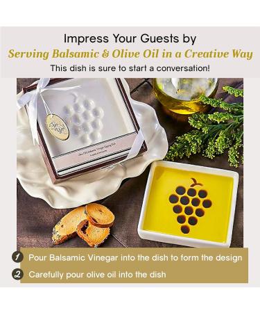 Bellina Gourmet Balsamic Gift Set - Bread Dipping Set with Giuseppe Giusti Balsamic Vinegar of Modena and Bread Dipping Dish with Grape Design Italian Cooking Gifts from Italy - 8.45 fl oz (250 ml) - Buy Online on GoSupps.com