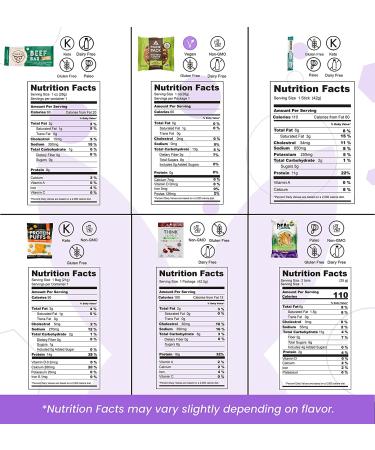 High Protein Sampler Snack Box - Healthy Fitness Gifts for Men | Military & Athletes Gift Basket - Buy Online on GoSupps.com