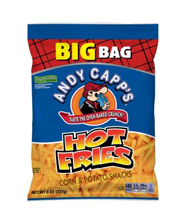 Andy Capp's Big Bag Hot Fries, 8 oz, 8 Pack