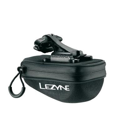 LEZYNE Pod Bicycle Caddy Quick Release Saddle Bag, Lightweight, QR Mounting System, Compact, Water Resistant, Easy Access Bike Caddy Medium Black