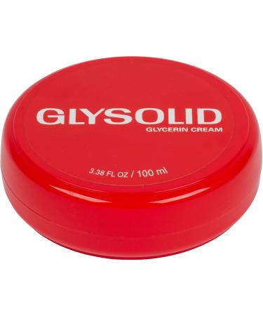Glysolid Glycerin Skin Cream - Thick  Smooth  and Silky - Trusted Formula for Hands  Feet and Body 3.38 fl oz (100ml Jar)