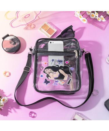 Olivia Transparent Pocket-Rodrigo World Tour Outfit - Black Adjustable Carrier Transparent Bag & Shoulder Wallet | Concert-Inspired Fans Merch - Buy Online on GoSupps.com