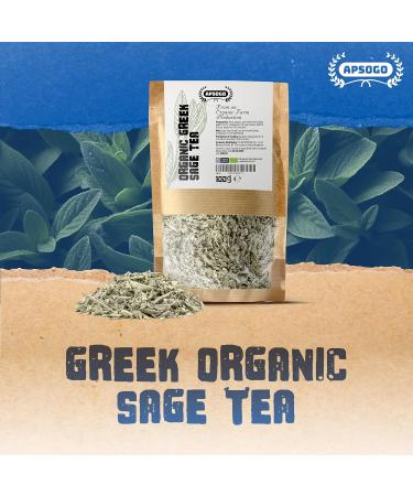 APSOGO Organic Greek Sage Tea - 100g Loose Leaf - Buy Online on GoSupps.com