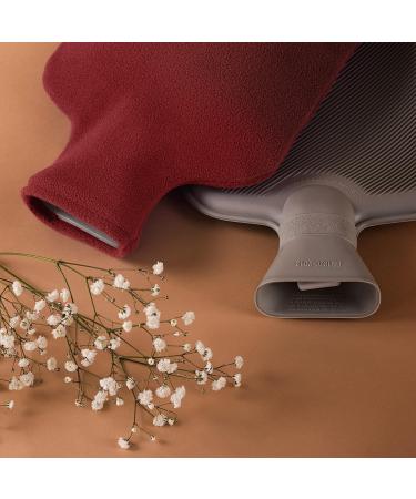 Blum Valley 1.5L Heat Bottle for Babies | Washable Fluffy Hot Water Bottle with Red Polar Cover | Safe Natural Rubber Bed Bottle - Buy Online on GoSupps.com