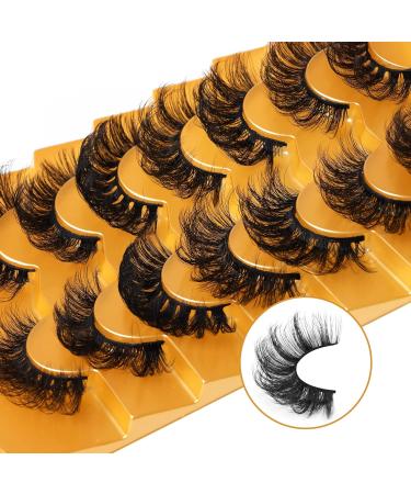 JIMIRE Eyelashes Fluffy Volume Lashes Dramatic Strip D Curl False Eyelashes 20MM Mink Lashes Bulk Full Volume 7 Styles Mixed 7 Pairs Multipack - Buy Online on GoSupps.com