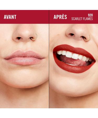 Rimmel London Lasting Mega Matte Liquid Lipstick Long-Lasting Hydrating Vegan Formula - 920 - Scarlet Flames 7.4ml - Buy Online on GoSupps.com