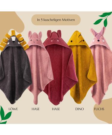 Liomio Baby Hooded Towel 75x75 cm | 100% Cotton Oeko-Tex 100 | Cute Lion Design | Perfect Baby Bath Towel & Gift - Made in EU - Buy Online on GoSupps.com